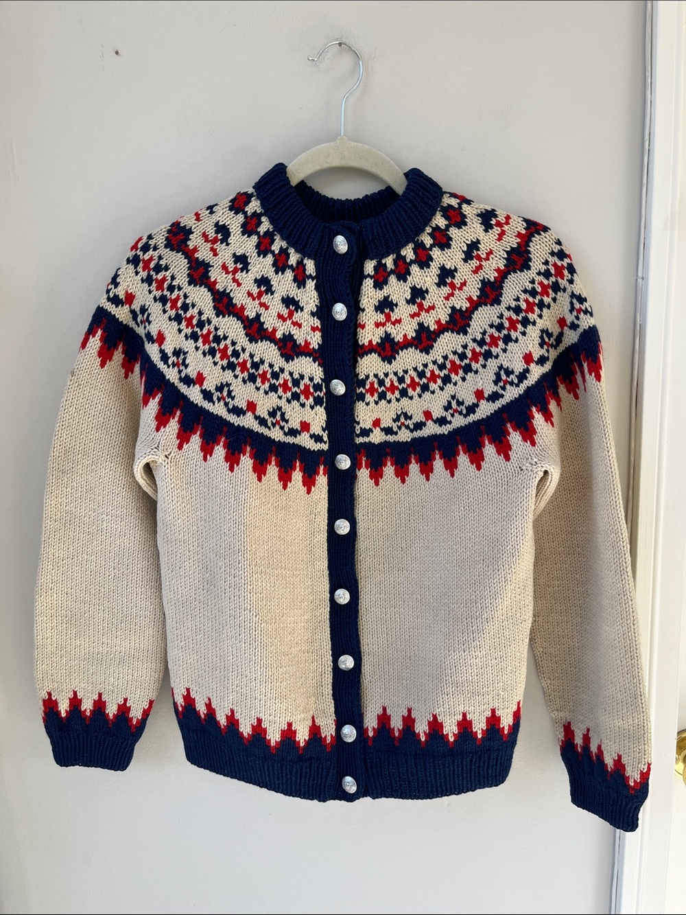 Vintage Handmade Wool Fair Isle Sweater